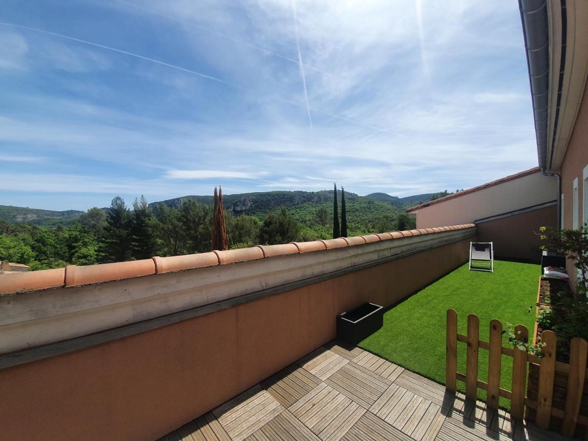Terrasse 130M2 Panoramique Avec Climatisation Piscine - 3 Chambres Gréoux-les-Bains Eksteriør bilde