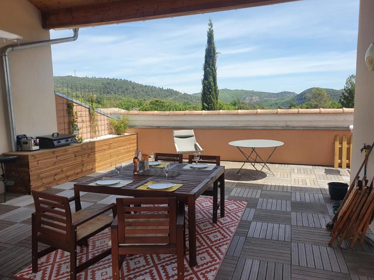 Terrasse 130M2 Panoramique Avec Climatisation Piscine - 3 Chambres Gréoux-les-Bains Eksteriør bilde